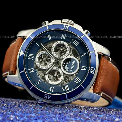 Fossil Grant Sport Automatic Luggage Leather Men's Watch